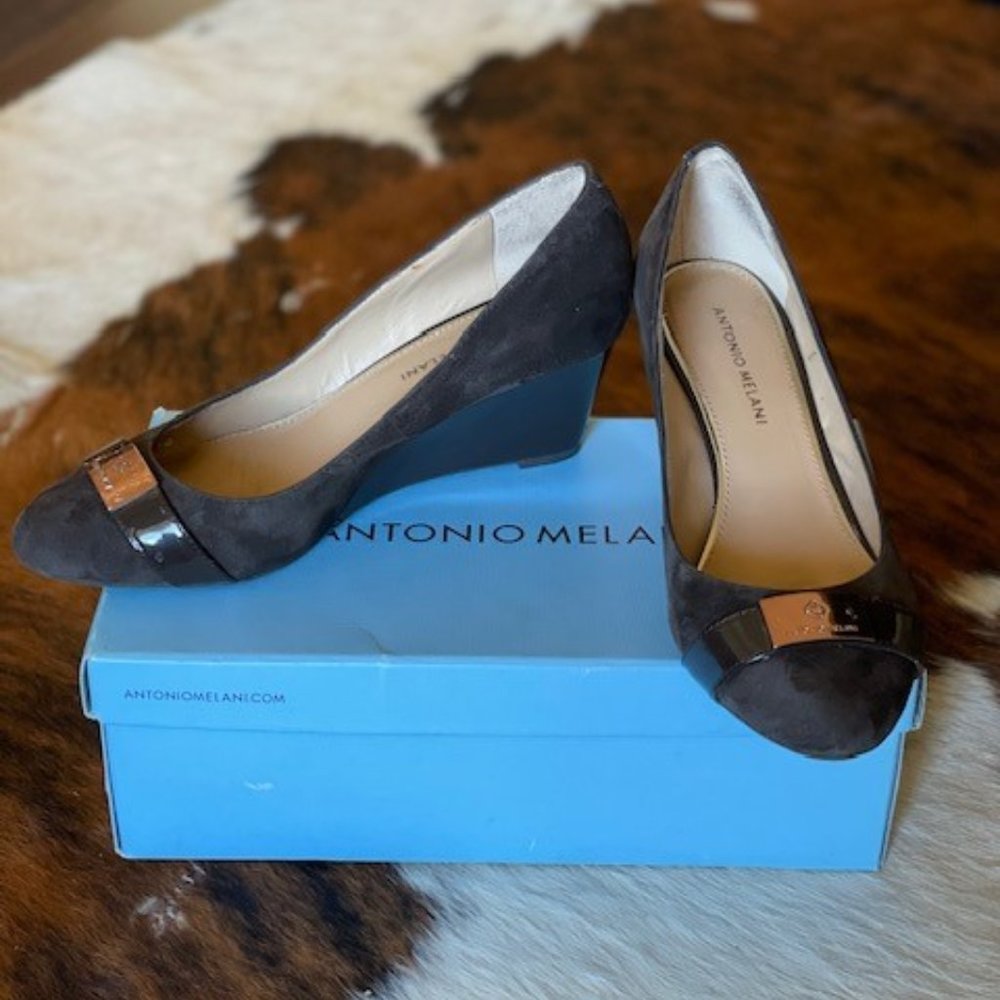 Antonio Melani, Brown Suede Shoes, Size 8